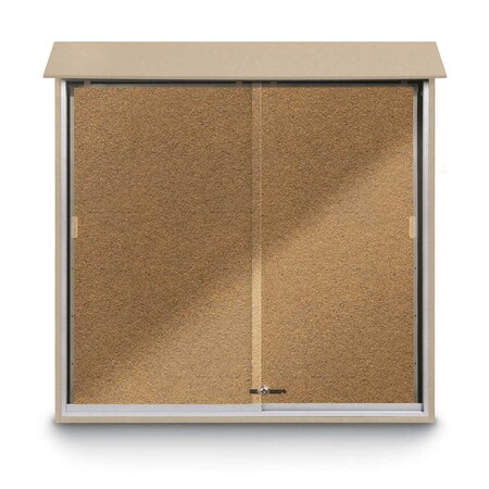 United Visual Products Outdoor Enclosed Combo Board, 72"x36", Bronze Frame/Black & Cork UVCB7236ODBZ-BLACK-CORK